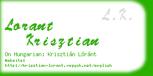 lorant krisztian business card