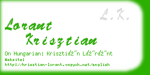 lorant krisztian business card